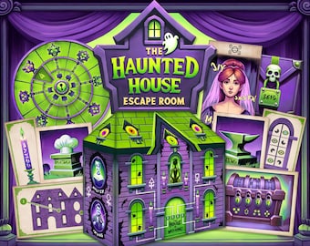 Escape Room Printable – Haunted House: Ghost Mystery Puzzle Game for Teens & Adults