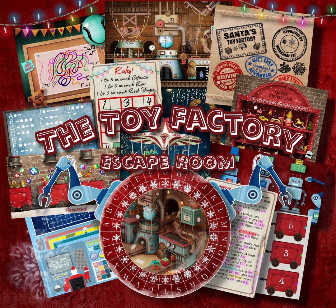 Christmas Escape Room Printable – the Toy Factory: Holiday Puzzle Game ...