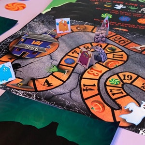 Halloween Board Game Printable Pumpkin Rush Halloween Board Game, Board Game for Kids, Halloween Board Game, Halloween Party Family Game image 7