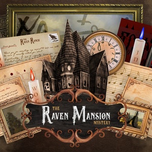 Escape Room Printable – The Raven Mansion Mystery: Haunted Puzzle Game for Adults