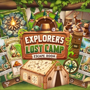 Summer Camp Escape Room - Printable Escape Room for Family, Kids - Explorer's Lost Camp