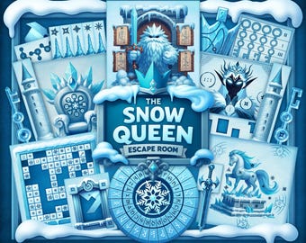 Winter Escape Room Printable – The Snow Queen: Winter Puzzle Game for Teens & Families (PDF Download)