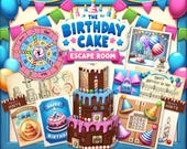 Birthday Escape Room Printable – The Birthday Cake: Party Puzzle Game for Teens & Adults