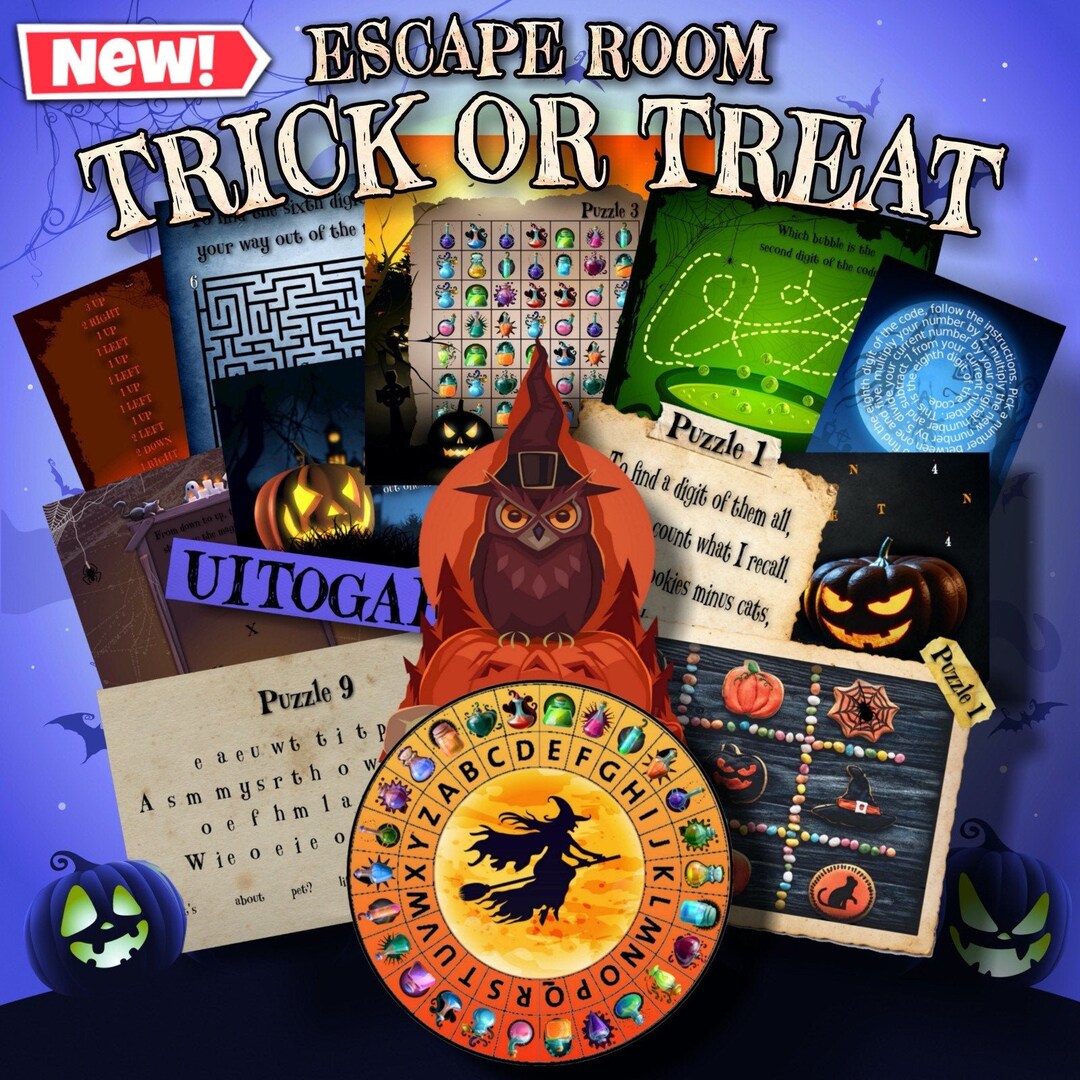 Halloween Escape Room Game DIY Halloween Printable Game Kit