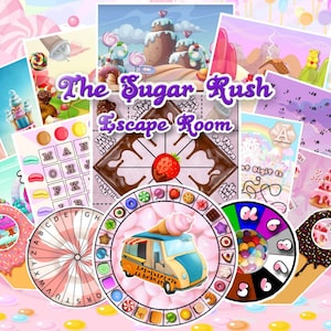 Escape Room Game DIY Printable Game Kit for Kids The Sugar Rush | Printable Escape Room Kit | DIY Escape Room | Printable Party Games