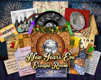 New Year’s Eve Escape Room Printable – Party Puzzle Game Kit for Families