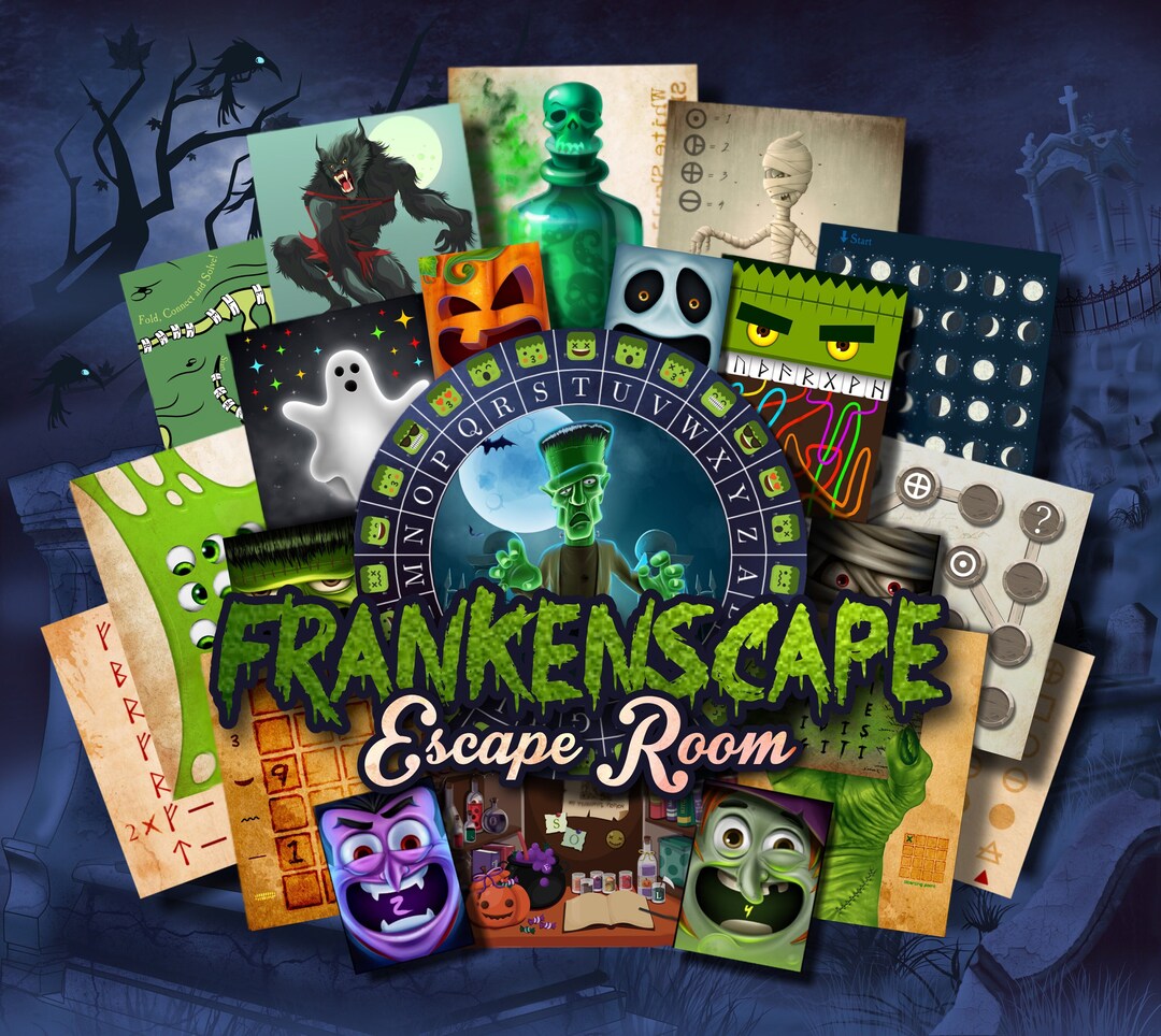 Halloween Escape Room Game DIY Halloween Printable Game Kit