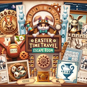 Easter Escape Room Kit - Printable DIY Escape Room for Easter - Easter Time Travel