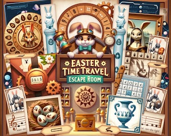 Easter Escape Room Printable – Easter Time Travel: Holiday Puzzle Game for Kids & Families