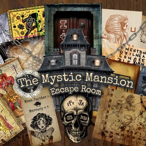 Printable DIY Escape Room Printable Game Kit The Mystic Mansion | Printable Escape Room Kit | DIY Escape Room | Printable Party Games