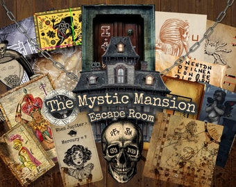 Escape Room Printable – The Mystic Mansion: Haunted Puzzle Game for Teens & Adults