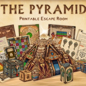 Printable DIY Escape Room Game Printable Game Kit The Pyramid | Egypt Printable Escape Room Kit | Pyramids DIY Escape Room | Printable Games