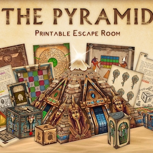 Printable DIY Escape Room Game Printable Game Kit The Pyramid | Egypt Printable Escape Room Kit | Pyramids DIY Escape Room | Printable Games