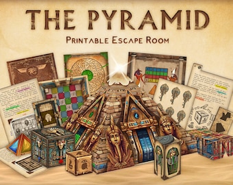Printable DIY Escape Room Game Printable Game Kit The Pyramid | Egypt Printable Escape Room Kit | Pyramids DIY Escape Room | Printable Games