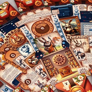 Printable time-traveling Easter escape room kit for home play featuring historical holiday mysteries and puzzle challenges