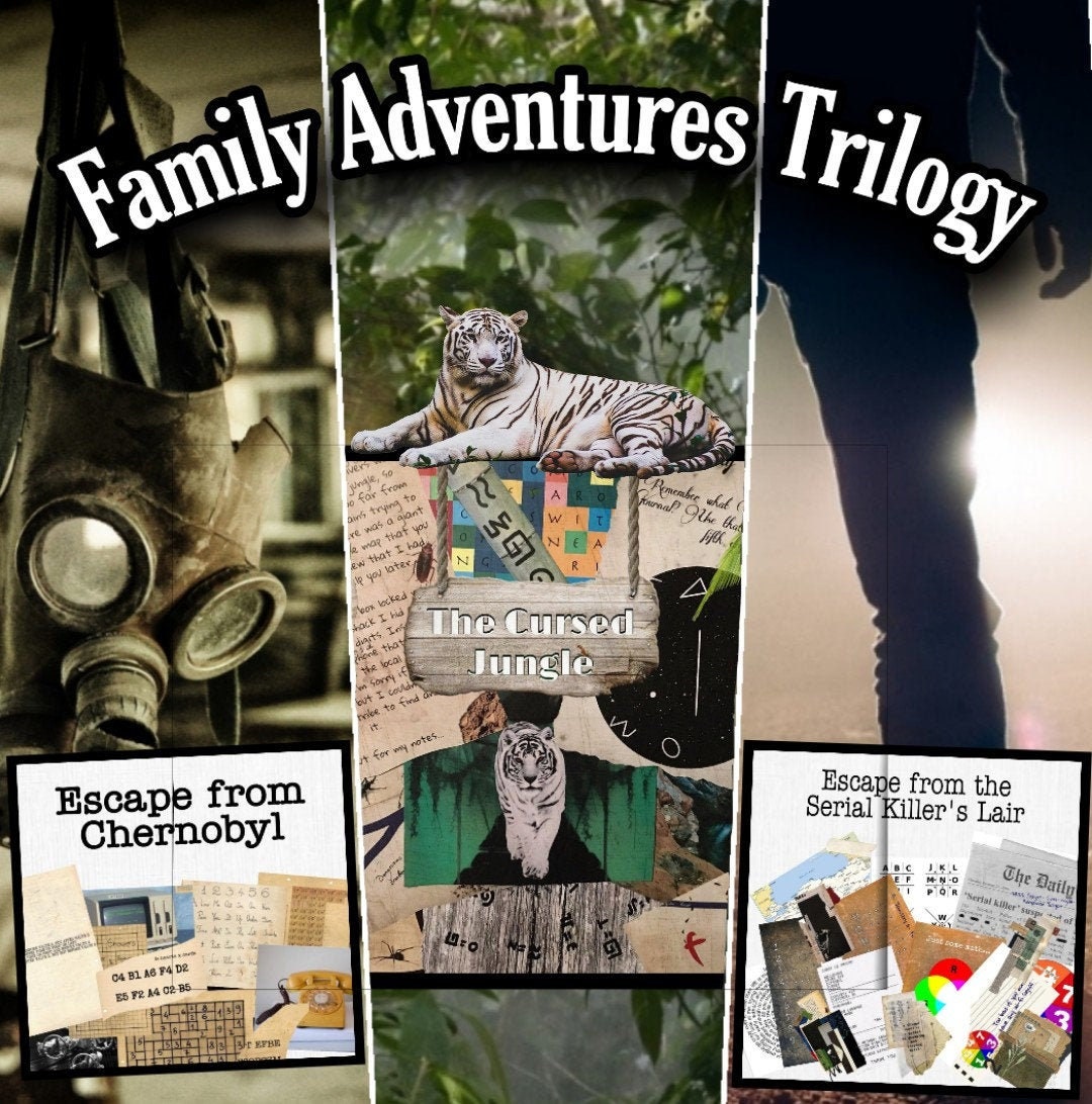 Escape Room Game DIY Printable Games Kit Family Adventures Trilogy ...
