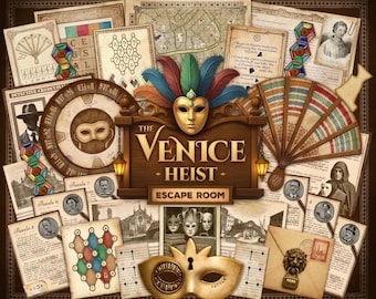 Escape Room Printable – The Venice Heist: An Immersive Puzzle Game for Teens & Adults (PDF Download)