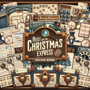 Christmas Escape Room - DIY Printable Escape Room for Adults, Family & Kids - Escape Room at Home Game - Heist on The Christmas Express