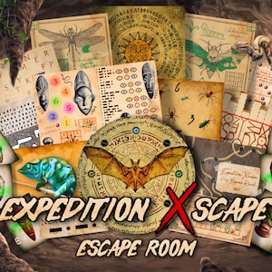 Escape Room Game DIY Printable Game Kit for Kids Expedition XSCAPE | Printable Escape Room Kit | DIY Escape Room | Printable Party Games