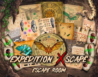 Escape Room Game DIY Printable Game Kit for Kids Expedition XSCAPE | Printable Escape Room Kit | DIY Escape Room | Printable Party Games