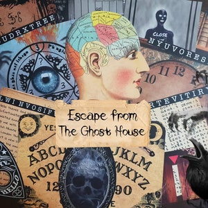 Escape Room Printable – The Ghost House: Haunted Horror Puzzle Game Kit for Teens & Adults