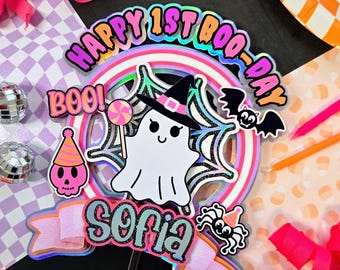 Spooky One Cake Topper | Spooky One Girl | Girly Halloween Cake Topper | Pink Halloween Cake Topper | My First Boo-day