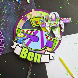 Buzz Lightyear Cake Topper | Toy Story Cake Topper | Toy Story Birthday Decor | Buzz Lightyear Party | Two Infinity and Beyond