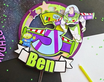 Buzz Lightyear Cake Topper: Toy Story Birthday Party Decor