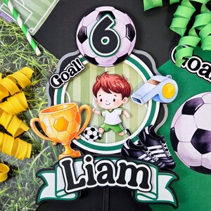 Soccer Cake Topper | Soccer Birthday Decor | Soccer Party | Girl Soccer Party | Boy Soccer Party | Goal Party | Futbol Party