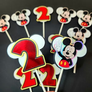 Oh Twodles Cupcake Toppers | Mickey Inspired Cupcake Toppers | Twodles Party Decor