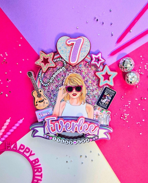 In My Birthday Era Party | Pop Star Cake Topper | Pop Star Theme Birthday Party | Era Birthday Decor |