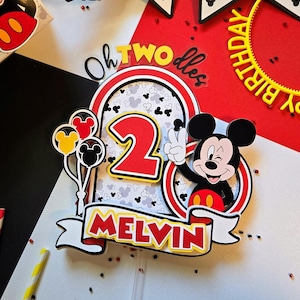 Oh Two-dles Cake Topper | Oh Twodles Party Decor | Mickey Inspired Birthday Party | Mickey Themed Cake Topper