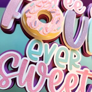 Four Ever Sweet Donut Kuchenaufsatz – Happy 4th Birthday Deko Für Geburtstagsparty & Fotos