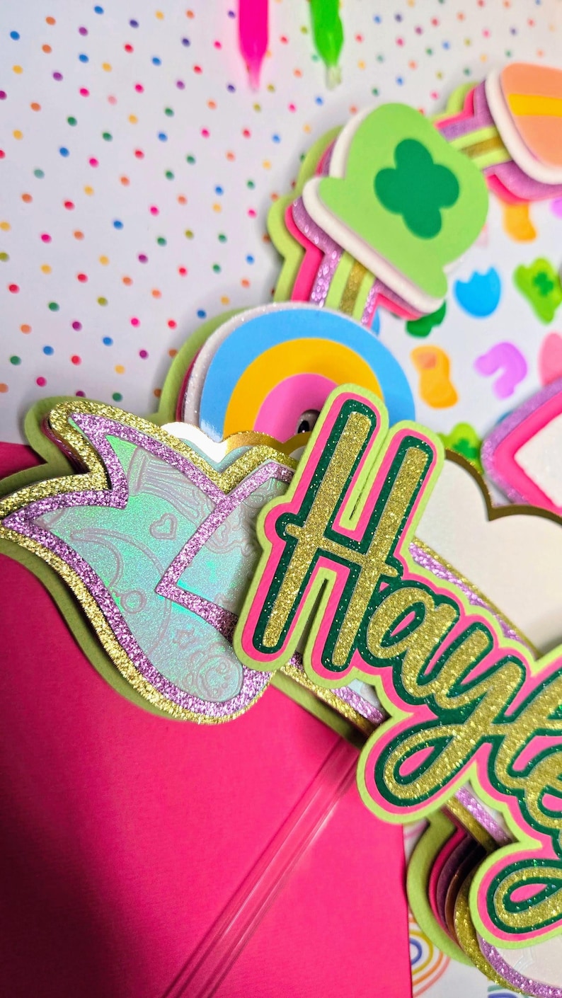 Lucky Seven Cake Topper | Lucky Charm Birthday | St Patrick's Day Birthday | Lucky Charms Birthday Decor| Lucky 7 First Birthday | Lucky 7 Bild 4