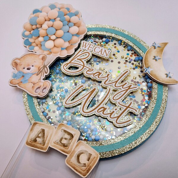 Teddy Bear Baby Shower Cake Topper - Etsy