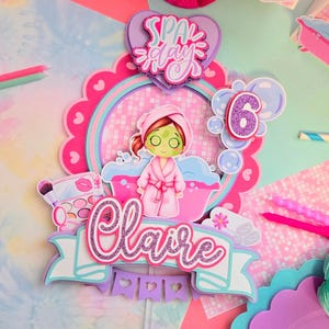 Spa Cake Topper | Glam Party Cake Topper | Spa Birthday Cake Topper | Spa Birthday Decor | Girls Day Birthday | Glam Birthday Party |