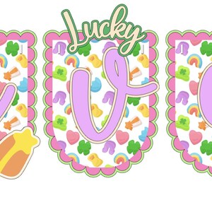 Lucky Seven Cake Topper | Lucky Charm Birthday | St Patrick's Day Birthday | Lucky Charms Birthday Decor| Lucky 7 First Birthday | Lucky 7 "Seven" Banner