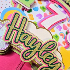 Lucky Seven Cake Topper | Lucky Charm Birthday | St Patrick's Day Birthday | Lucky Charms Birthday Decor| Lucky 7 First Birthday | Lucky 7 Bild 3