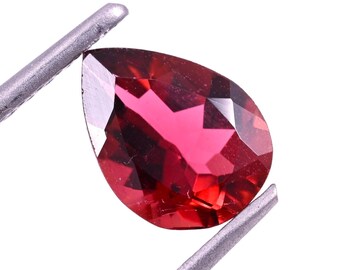 AAA Natural Pink Tourmaline Faceted Pear Cut Loose Gemstone: 1.00 Carat,  8X6X3mm Jewelry Making