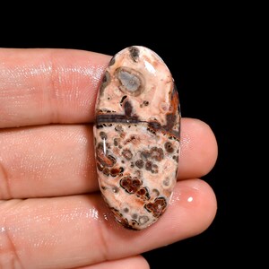 Elegante Qualität Natürliche Leopard Haut Jaspis Oval Form Cabochon Lose Edelstein für die Herstellung von Schmuck Healing Crystal 23,00 Ct 33X22X5 mm ZM-263