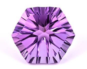 Natural Purple Amethyst Hexagon Cut Gemstone: AAA Quality Healing Crystal, 40.70 Cts 22X22X16 mm