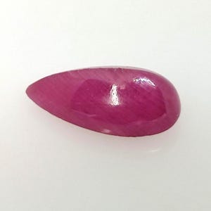 Natural African Ruby Pear Cut Cabochon: Loose Gemstone, Healing Crystal 10.71 Ct 18.5X9X7.5 mm
