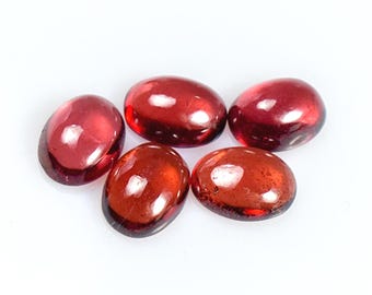 AAA Mozambique Garnet  Oval Cabochons Loose Gemstones  7.50 Cts , 5Pcs 8x6mm For Making Jewelry