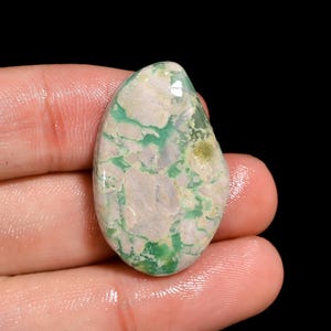 Awesome AAA Quality Natural Variscite Fancy Shape Cabochon Loose Gemstone For Making Jewelry Healing Crystal 23.00 Cts 31X20X5 mm ZM-276