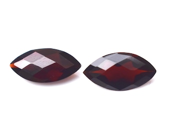 AAA Mozambique Garnet Faceted Marquise Pair Loose Gemstone : 5.60 Ct, 14x7x4mm  For Making Jewelry