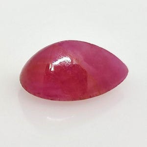 AAA Natural African Ruby Pear Cut Cabochon: Healing Crystal Loose Gemstone, 8.63 Ct 15.5X10X7.5mm