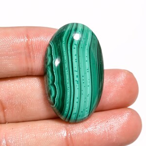 Gorgeous AAA Quality Natural Malachite Oval Shape Cabochon Loose Gemstone For Making Jewellery Healing Stone 55.00 Cts 32X19X7 mm ZM-79
