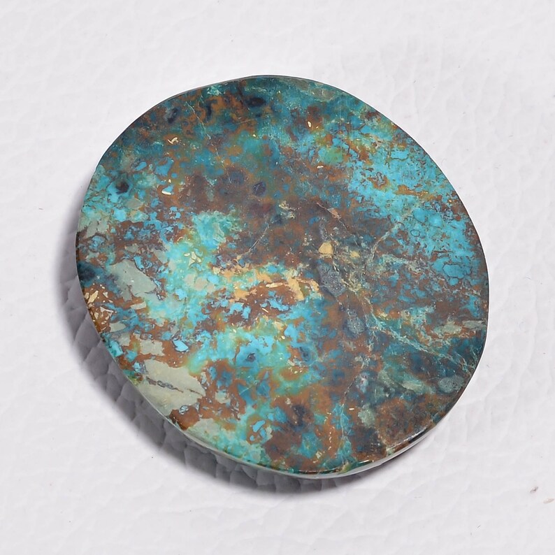 Quality 100/% Natural Azurite Chrysocolla Oval Shape Cabochon Loose Gemstone For Making Jewelry 34X30X7 mm MK-491 59 Ct Splendid AAA