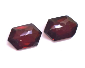 AAA Mozambique Garnet Fancy Cut Briolette Loose Gemstone Pair: 4.4 Ct, 9x6mm Jewelry Making