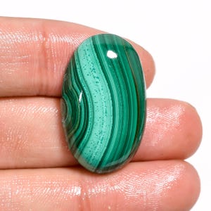 Marvellous AAA Quality Natural Malachite Oval Shape Cabochon Loose Gemstone For Making Jewellery Healing Stone 45.50 Cts 29X17X7 mm ZM-71